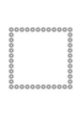 quadratischer rahmen aus stilisierten blüten