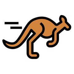 kangaroo filled outline icon style © smalllike