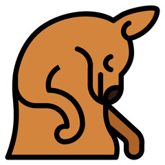 kangaroo filled outline icon style © smalllike