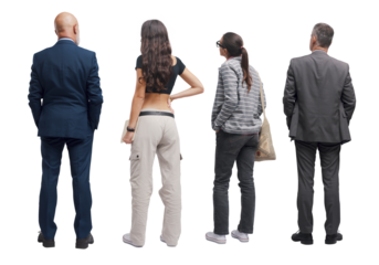 Business people standing and waiting