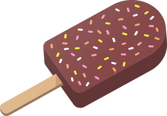 3D cartoon colorful sweet dessert popsicle ice lolly