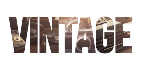 Vintage objects and collectibles concept