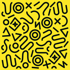 Abstract line doodle pattern background