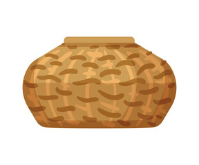 Vector illustration of wicker basket.