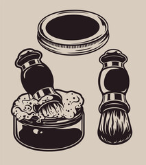  Vector illustration of shaving kit