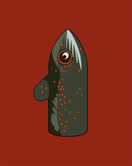 Vector monster wall arts. 