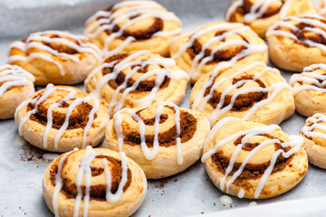 still life of cinnamon rolls