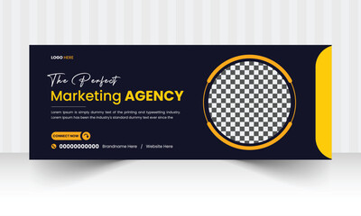 Creative corporate business marketing social media Facebook cover web banner post template, digital marketing agency, digital business marketing banner, LinkedIn cover banner, online advertising.