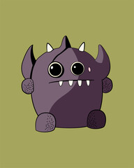 Vector monster wall arts. 