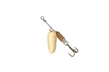 Fishing Spinner (Spoon Lure) Isolated on White background .