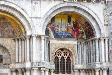 Venice, Italy - 15 Nov, 2022: Exterior of the Doge's Palace and Piazza San Marco