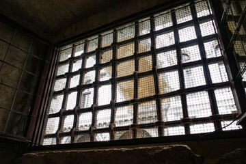 Venice, Italy - 15 Nov, 2022: Prison cells and bars in the Doges Palace, Palazzo Ducale