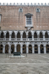 Fototapeta na wymiar Venice, Italy - 15 Nov, 2022: Interior walls of the Doge's Palace, Palazzo Ducale