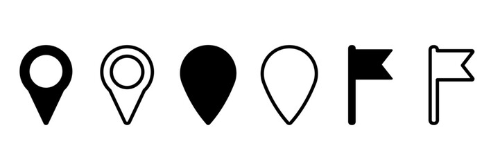 Map pointer vector icons se