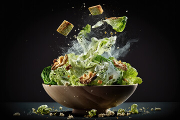 caesar salat created with Generative AI technology