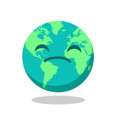 Cartoon world globe vector illustration