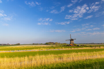 windmill in Noord Holland, Netherlands