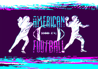 Sports vector background on the theme of American football. Vector background for booklets, posters, posters, invitations. 