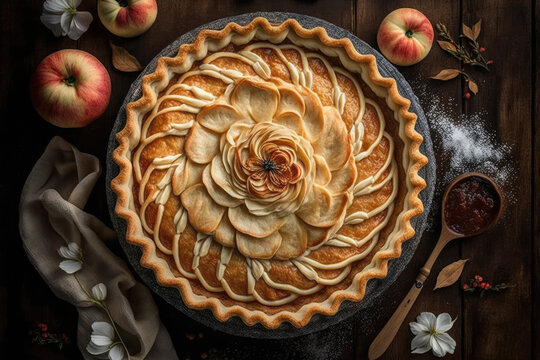 Fruit Pie with intricate crust