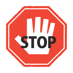 手描き風の「STOP」標識アイコン