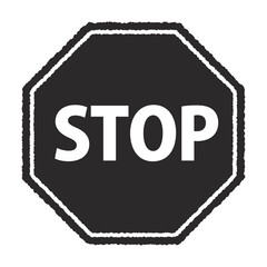 手描き風の「STOP」標識アイコン