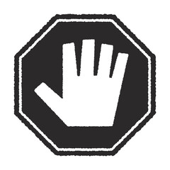 手描き風の「STOP」標識アイコン