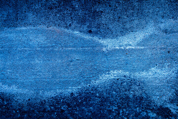 Light and dark blue shades concrete surface background. Copy space, wave