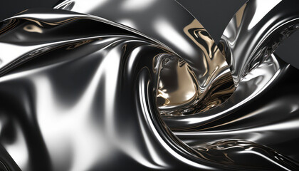 silver gold metal silk texture background wallpaper Generative AI, Generativ, KI