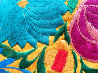 colorful background of mexican textile