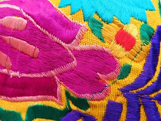 colorful background of mexican textile