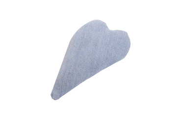 denim heart valentine's day png isolate