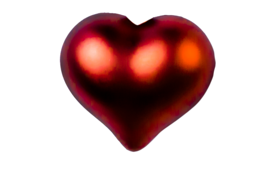 metal heart valentine's day png isolate