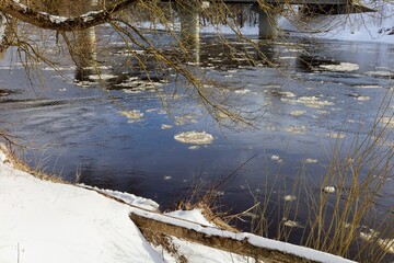 river in winter
