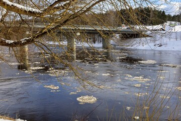 river in winter