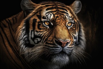 Tiger Portrait. Generative AI