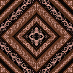 Seamless pattern with baroque elements. Vector.