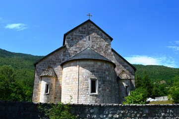 Fototapeta na wymiar a large old stone Christian church