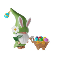 Cute Easter Gnome 3D Illustration