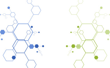 Background hexagons abstract pattern geometric chemical concept decoration