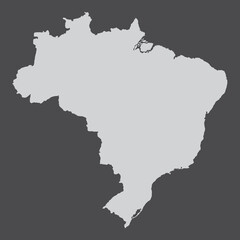 Brazil map silhouette