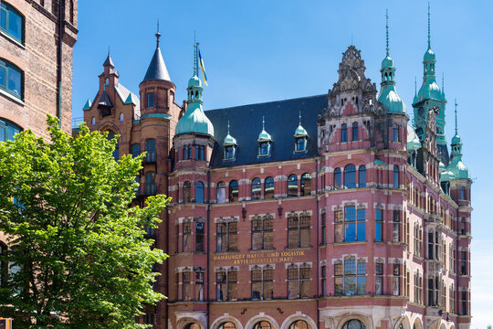 Hamburg, Germany, 2022: Hamburger Hafen und Logistik AG (HHLA) is a leading European port and transport logistics group.