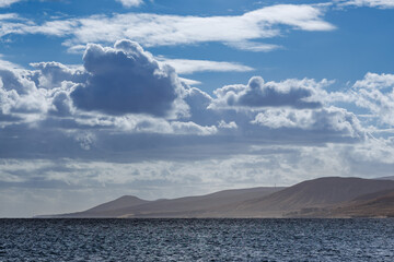 On the beach of Playa de la Jaqueta, Fuerteventura Island
