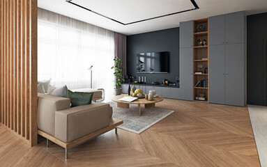 Fototapeta Modern living interior. obraz
