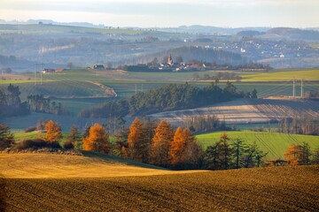 autumn landscape from Bohemian and Moravian highlands