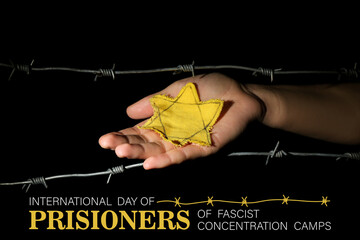Poster for International Day of Prisoners of Fascist Concentration Camps - obrazy, fototapety, plakaty
