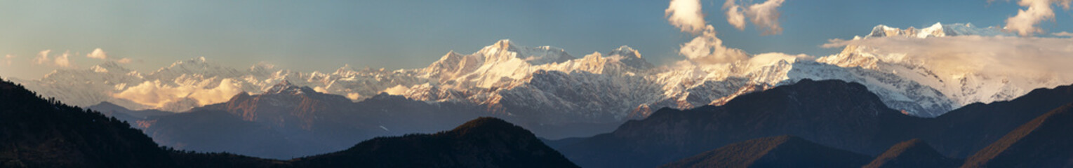Mount Chaukhamba evening view Himalaya Indian Himalayas