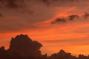 sunset over the mountains