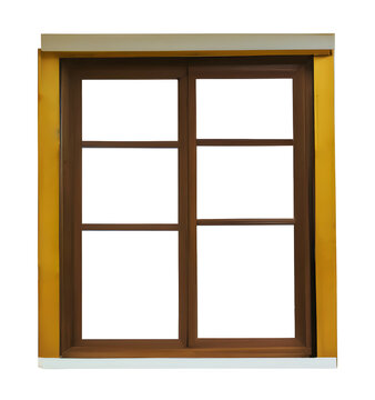 recommend clip art: Closed window frame. Generative AI.
