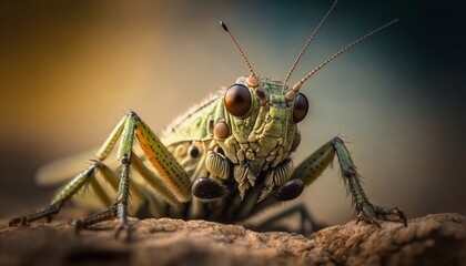 Macro Photography of a Cricket