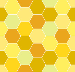 Seamless geometric hexagon vector pattern, packing design. Multi-colored honeycomb. Repeating motive. Texture, background.